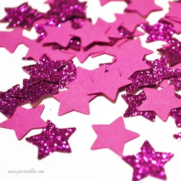 confettis étoiles rose paillettes argent rose fete anniversaire princesse theme licorne anniversaire princesse petite fille chic