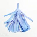 Pompon Franges Tassel -Bleu pale - Papier Soie pour Guirlande DIY