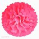 Rosace Pompon Fleur Papier de Soie Rose Intense