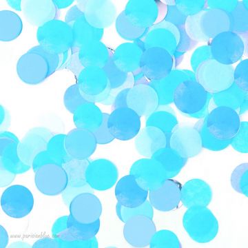 Larges confettis papier de soie multi bleu