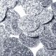 confetti rond paillettes argent fete anniversaire princesse theme elsa reine des neiges 