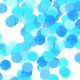 maxi ballon confettis intérieur blue turquoise thème reine des neiges ballon rempli confettis