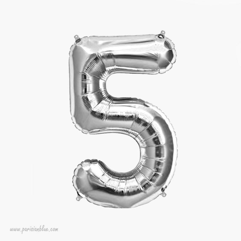 Ballon Chiffre 10 ans aluminium argent 86cm : Ballons chiffres Argent -  Sparklers Club
