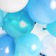 Maxi lot de 18 ballons nacre dégradé de bleus
