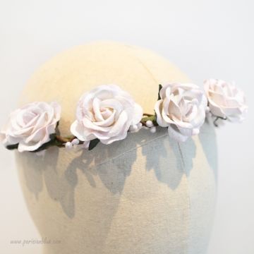 Astrid - Couronne de Roses Blanches