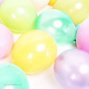Maxi lot de 18 ballons nacre pastels