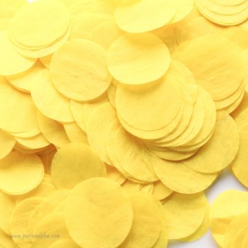 Larges confettis papier de soie jaune